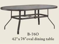 B-76O 42" x 76" Oval Dining Table